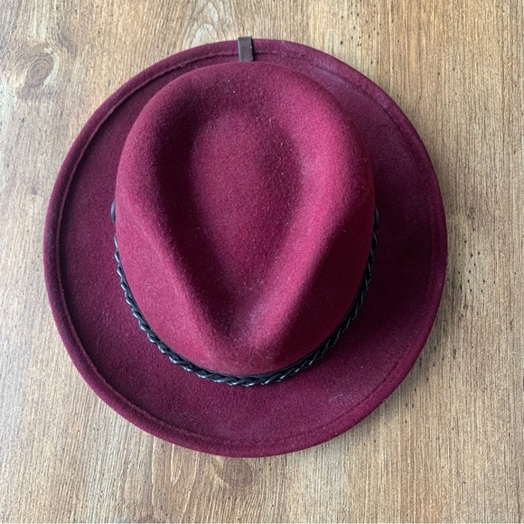 Rudsak Burgundy Fedora Wool Hat - Picture 2 of 7